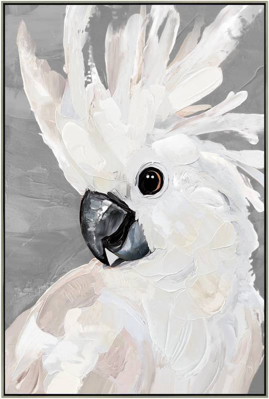 Cockatoo Artwork Framed Wall Art 80x120cm