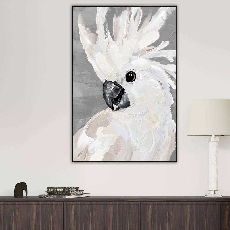 Cockatoo Artwork Framed Wall Art 80x120cm
