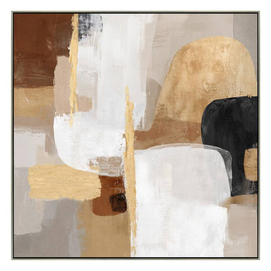 Harvey Abstract Framed Canvas 80x80cm