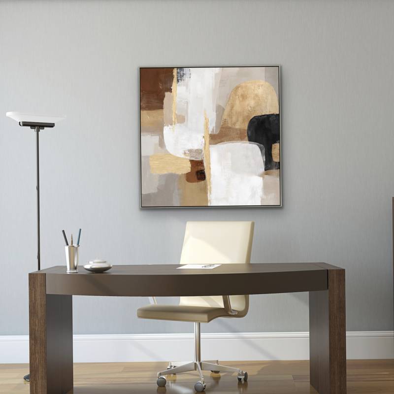 Harvey Abstract Framed Canvas 80x80cm
