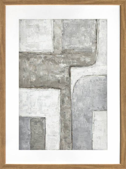 Easy Abstract Artwork Framed W Glass Front 60x80cm