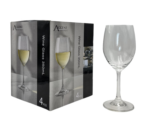 bulk 24 Clear Wine Glass in Gift Pack 350ml