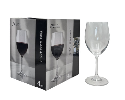 bulk 24 Clear Wine Glass in Gift Pack 430ml
