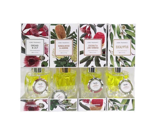 bulk 24 Australian Flora 90ml Oil Diffuser 4 Assort