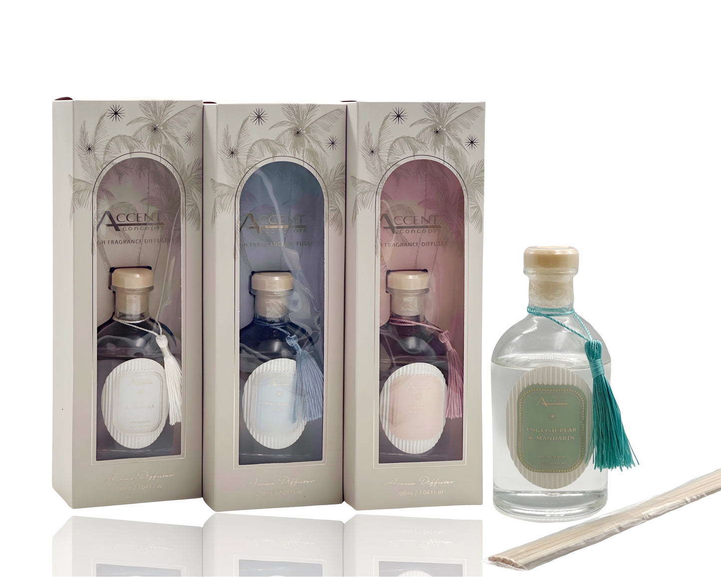 bulk 12 Palm Tree Diffuser 200ml 4 Assorted