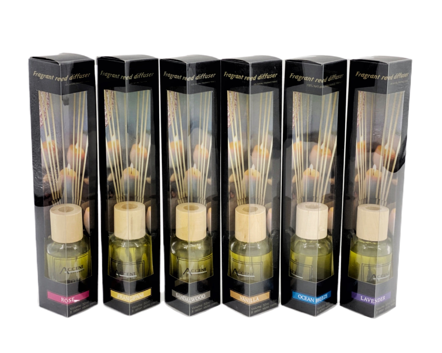 bulk 48 50Ml Fragrant Oil Diffuser 8 Rattan Sticks Assortedfragrance