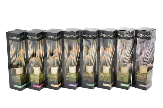 bulk 12 160ml Fragrant Oil Diffuser 12 Rattan Sticks Assortedfragrance