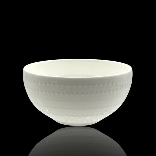 bulk 36 White Bone China Embossed Pearls Bowl 11x10cm
