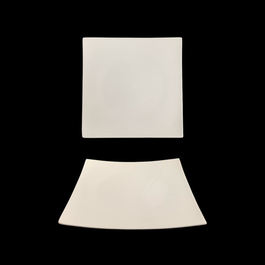 bulk 24 White New Bone China Square Side Plate 9in 22x2cm