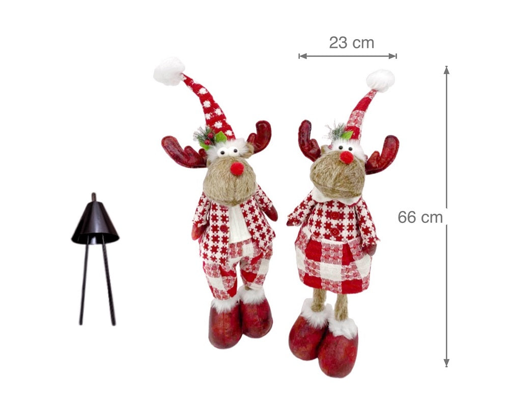 bulk 6 Mr & Mrs Dasher Standing Deer Assort 66cm