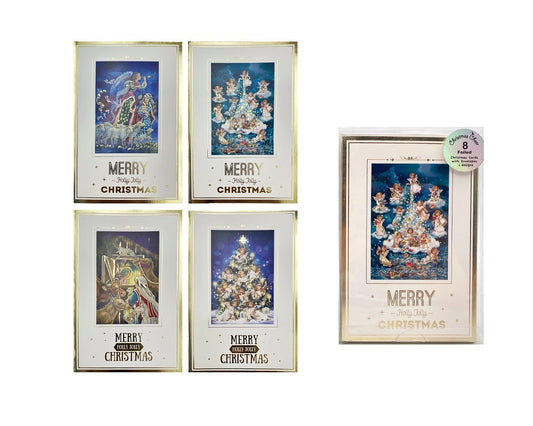 bulk 384 Xmas Cards Foiled Assort Decoration