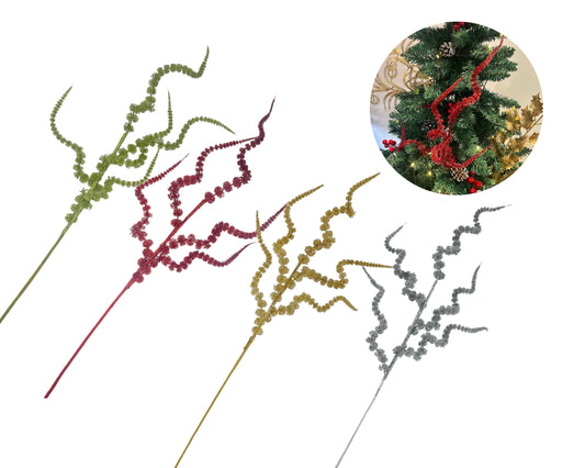 bulk 24 Xmas Twisted Metallic Branch Tree Deco Assort 78cm