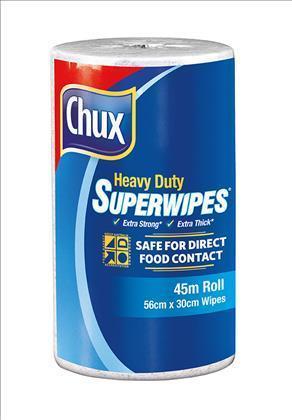 Wipes Roll Heavy Duty White 45M