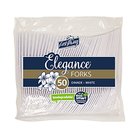 1000 Plastic Forks White Bio