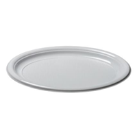 500 Plates Plastic 230 X 275Mm, 9 X 11 Inch  Oval White