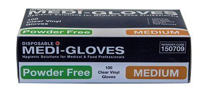 1000 Workplace Gloves Vinyl Clear Medium Powder Free