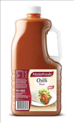 4 X Masterfoods Sauce Chilli Hot 3L