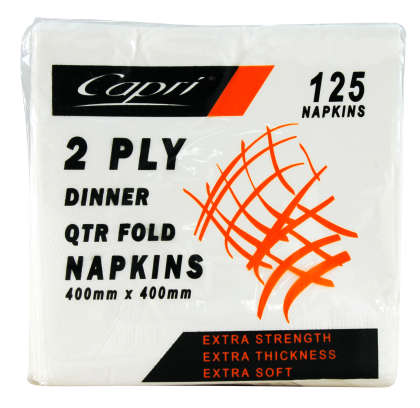 1000 Napkins 2 Ply Dinner White
