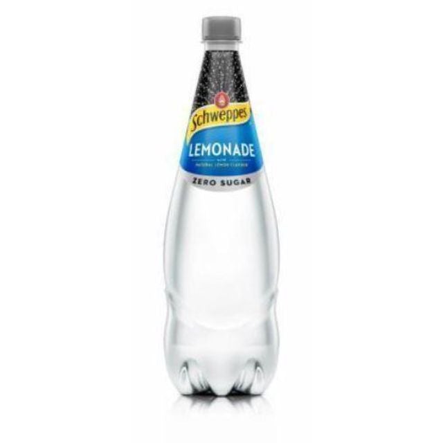 12 X Drink Lemonade 1L Zero Sugar 1.1Lt Schweppes