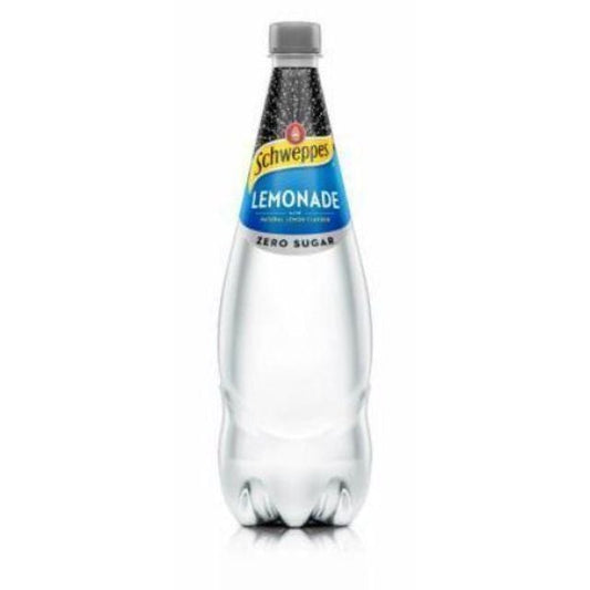 12 X Drink Lemonade 1L Zero Sugar 1.1Lt Schweppes