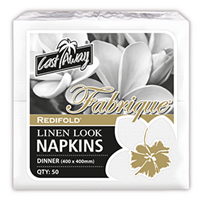 500 Napkins Dinner Elegance Redifold White Fabrique