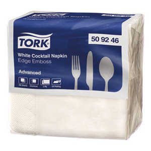 Napkins 2 Ply Cocktail White X 100