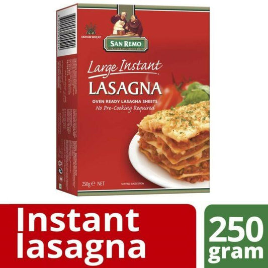 Pasta Lasagne Sheets Instant San Remo 250G
