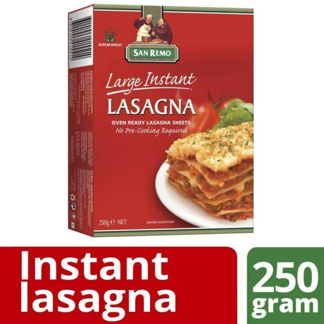 Pasta Lasagne Sheets Instant San Remo 250G