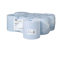 6 X 280 Paper Towel 1 Ply Centrefeed Blue 280M Virgin