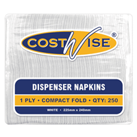 250 Napkins 1 Ply Dispenser