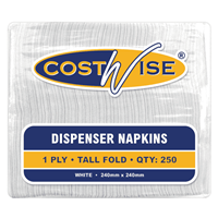 5000 Napkins 1 Ply Dispenser White Tall Fold