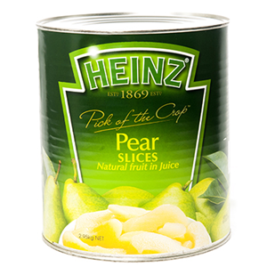 3 X Heinz Pears Sliced In Juice Pick Of The Crop 3Kg