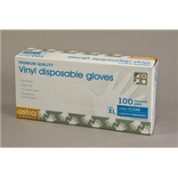 Gloves 100 Vinyl Medium Powdered