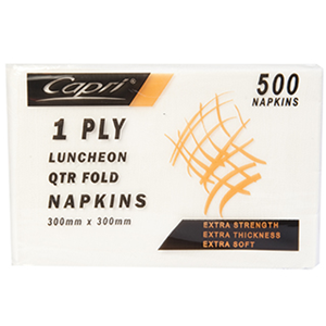 500 Napkins 1 Ply Lunch White