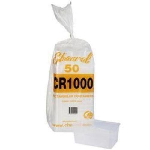 Pack 50 Rectangle Containers 1000Ml