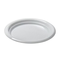 Plates Plastic 50 X 7 Inch Round White