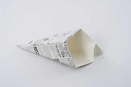 Topstyle 100 Cone Chip & Dip Newspaper  180 X 110Mm