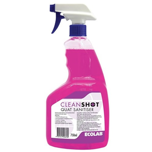 6 X Sanitiser Cleanshot Quat 750Ml Sanitizer Spray