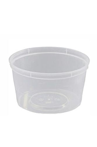 Containers Round 50 X 440Ml Plastic Microwavable With Lids