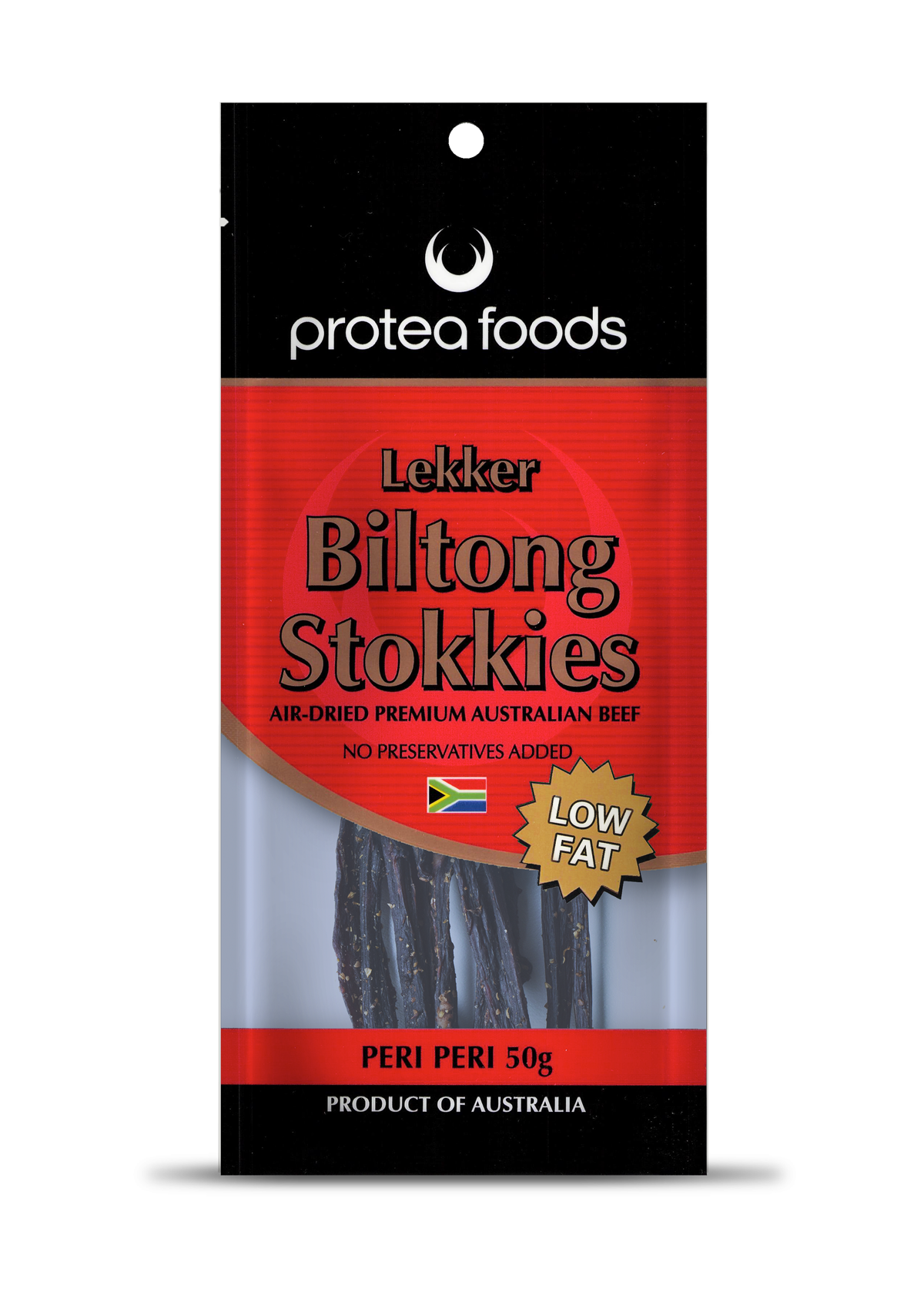 Protea Lekker Biltong Stokkies Peri Peri 50G