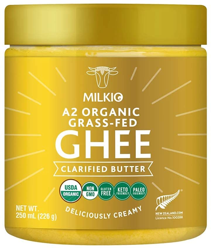 6 x 250ml A2 Ghee, , 250g Pure Ghee Organic Grass Fed, A2 Organic Grass Fed Ghee USDA MILKIO 250 ML x 6