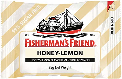 Fisherman'S Friend Honey Lemon Sugar Free, Honey And Lemon Flavour Menthol Lonzenges, 25 G, Honey Lemon Sugar Free