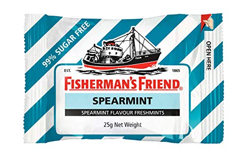 Fisherman'S Friend Spearmint Sugar Free, Spearmint Flavour Fresh Mints, 25 G, Spearmint Sugar Free