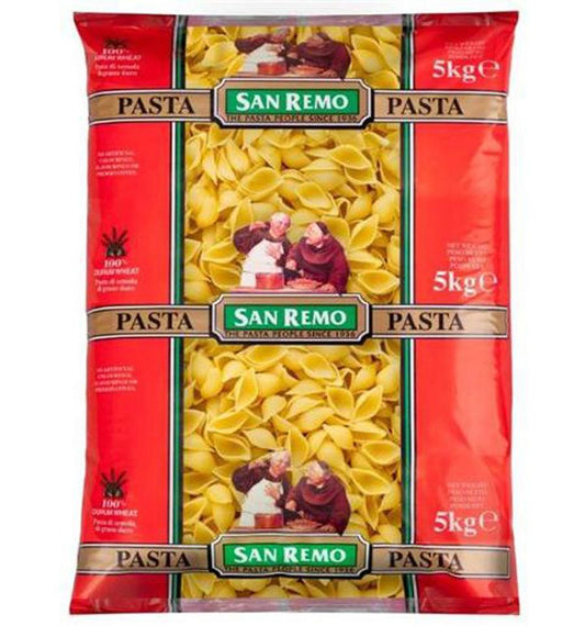 10Kg Pasta Shells Large San Remo 2 X 5Kg