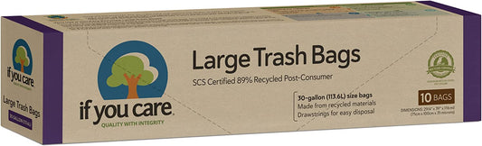 IF YOU CARE Recycled Trash Bags, Large, 10 Count