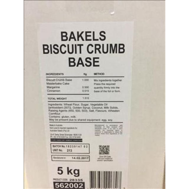 Bakels Biscuit Crumb Base Mix 5Kg
