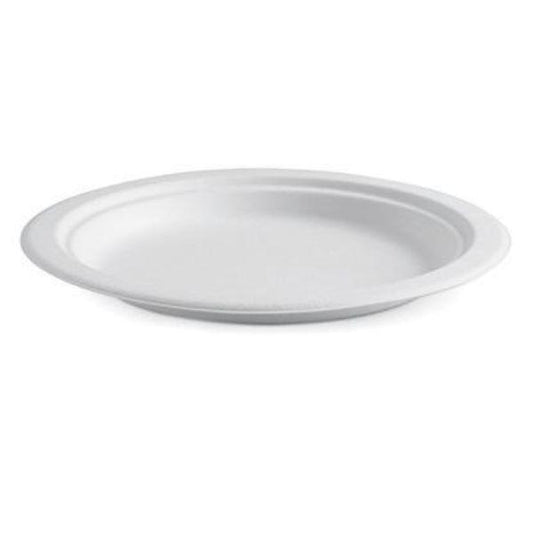 500 Plates Round 23Cm 9 Inch  Bagasse