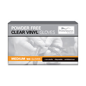 100 Gloves Vinyl Disposable Medium Powder Free Clear