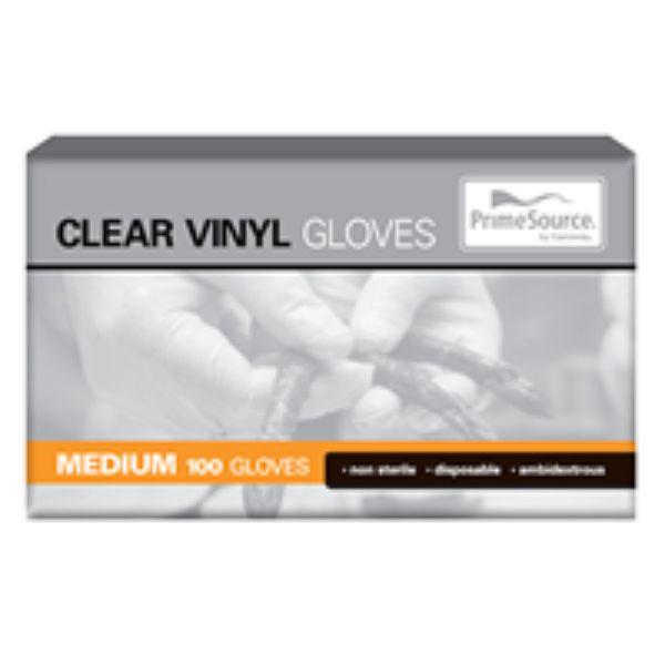 100 Gloves Vinyl Clear Medium Powdered