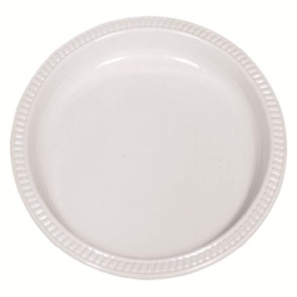 50 Plates 175Mm 7 Inch  Round Biodegradable White